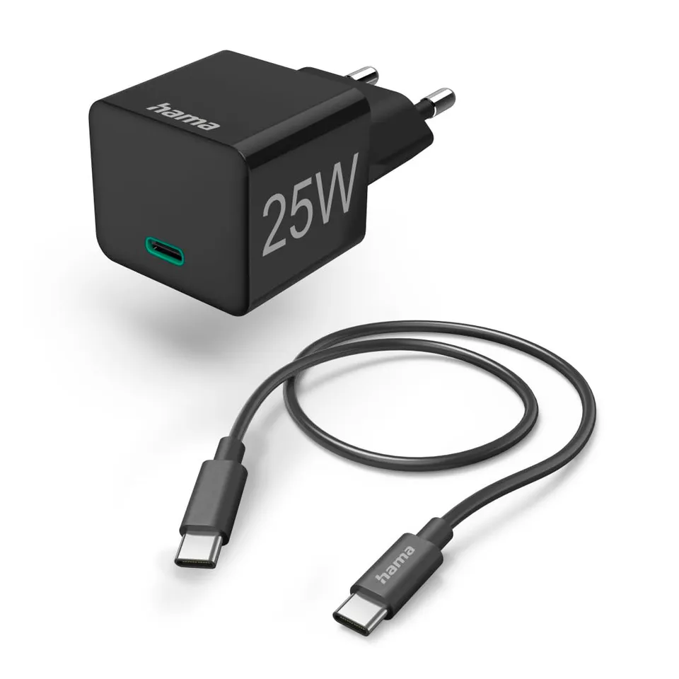 hama-25w-schnellladeger-t-set-mit-usb-c-ladekabel-1-5-m-usb-c-auf-usb-c-power-de image 1