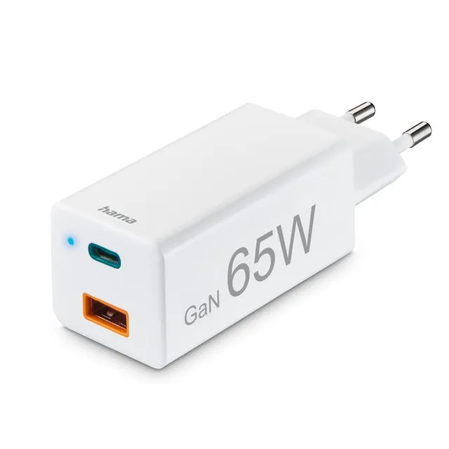 hama-usb-c-ladeger-t-65w-gan-2-port-netzteil-usb-c-pd-usb-a-quick-charge-3-0-f-r image 1