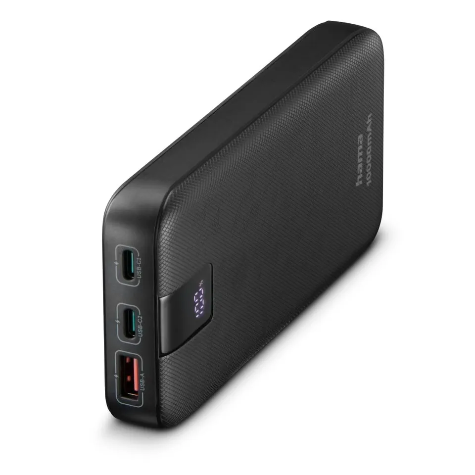hama-powerbank-pd-10-10000-mah-externer-akku-mit-2x-usb-c-1x-usb-a-power-deliver image 1