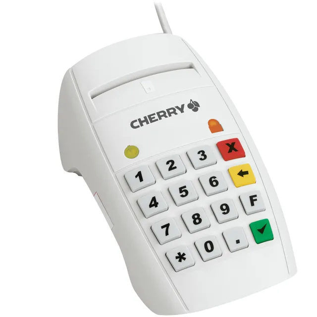 cherry-smart-terminal-st-2100-usb-chipkartenleser-mit-16-tasten-pin-pad-wei image 1