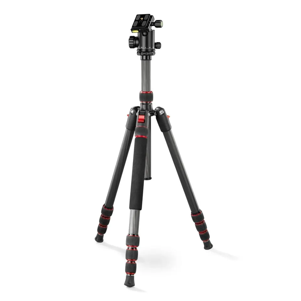 hama-ramble-ii-duo-carbon-reisestativ-kugelkopf-arca-swiss-handy-halterung-einbe image 1