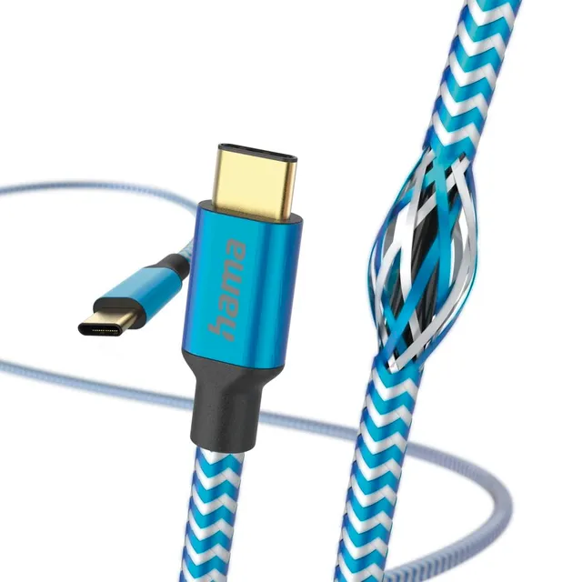 hama-reflective-usb-c-auf-usb-c-ladekabel-nylon-geflochten-1-5-m-schnellladen-bi image 1