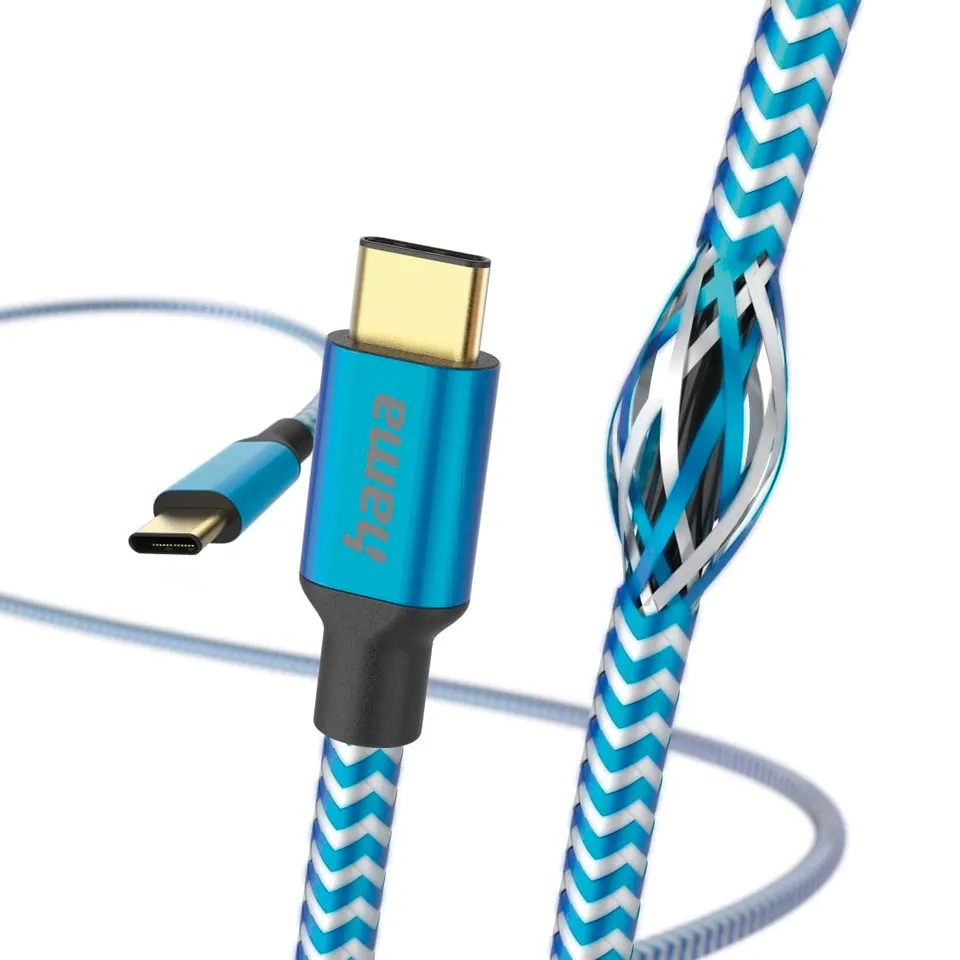 hama-reflective-usb-c-auf-usb-c-ladekabel-nylon-geflochten-1-5-m-schnellladen-bi image 1