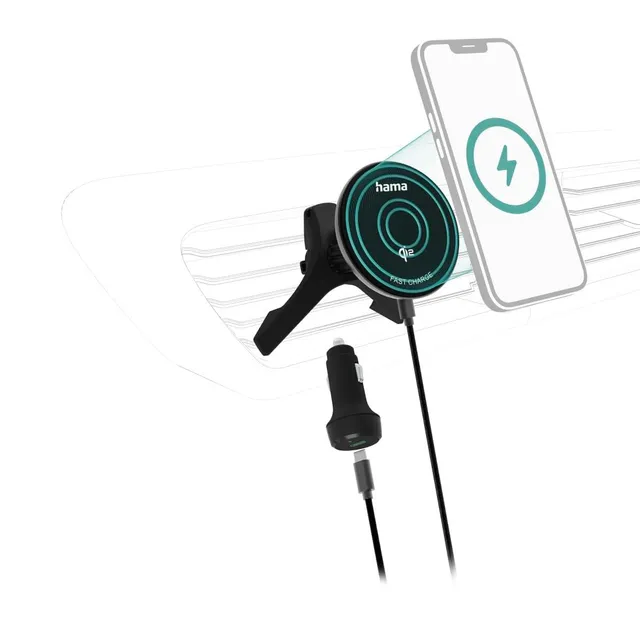 hama-qi2-induktive-auto-ladestation-15-w-magnetischer-wireless-charger-mit-kfz-h image 1