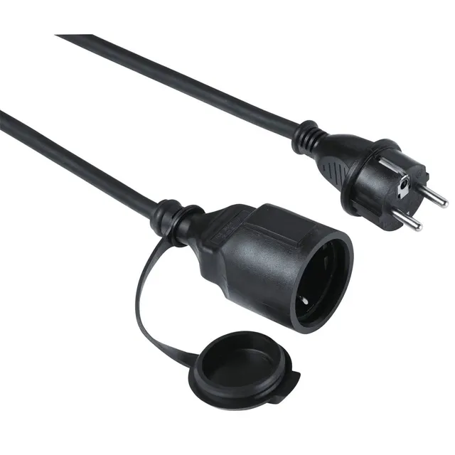 hama-verl-ngerungskabel-outdoor-10-m-ip44-schuko-stecker-winterfest-schwarz image 1