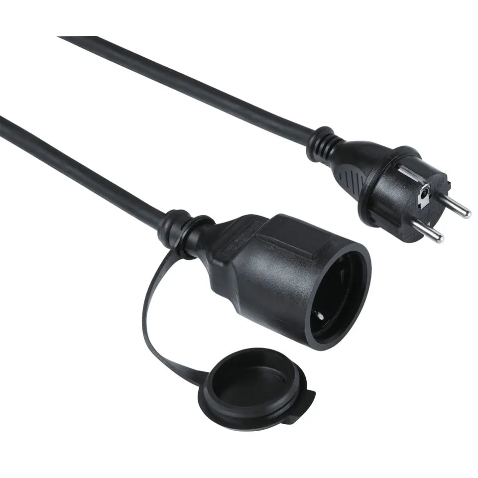 hama-verl-ngerungskabel-outdoor-10-m-ip44-schuko-stecker-winterfest-schwarz image 1