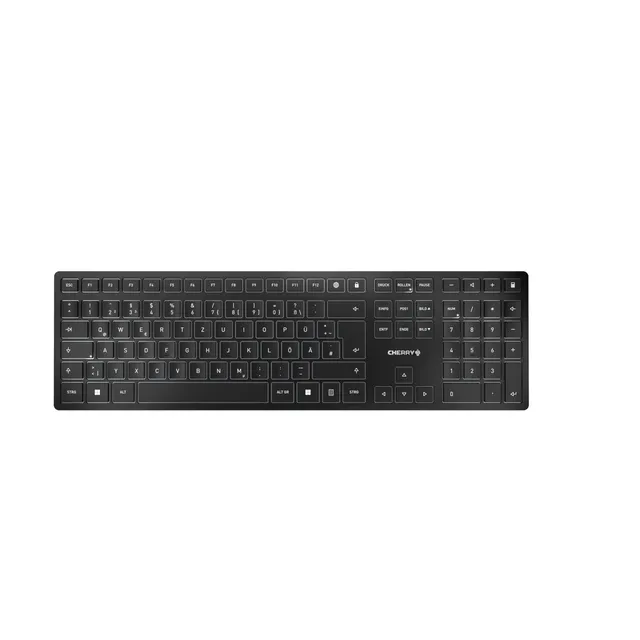 cherry-kw-9100-slim-kabellose-wiederaufladbare-tastatur-deutsch-qwertz-schwarz-g image 1