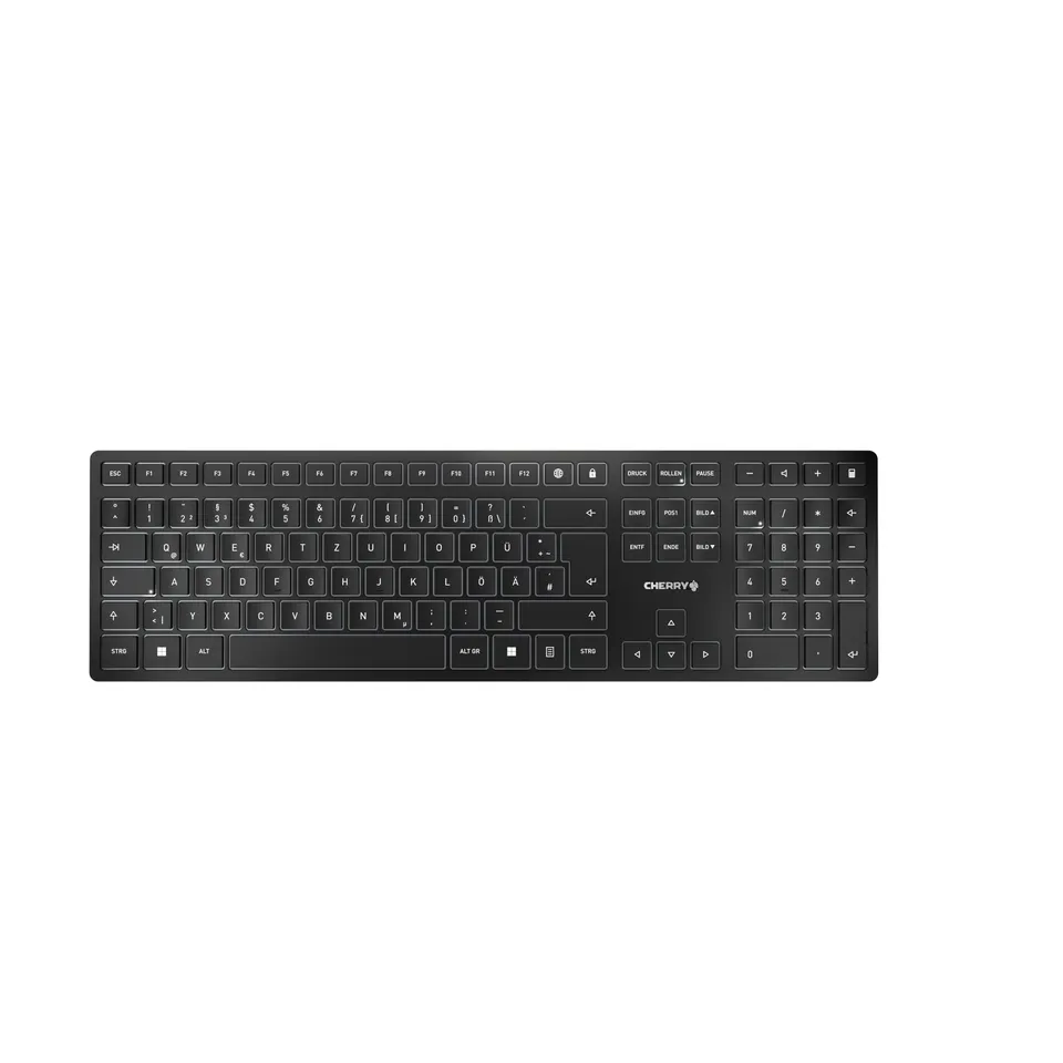 cherry-kw-9100-slim-kabellose-wiederaufladbare-tastatur-deutsch-qwertz-schwarz-g image 1