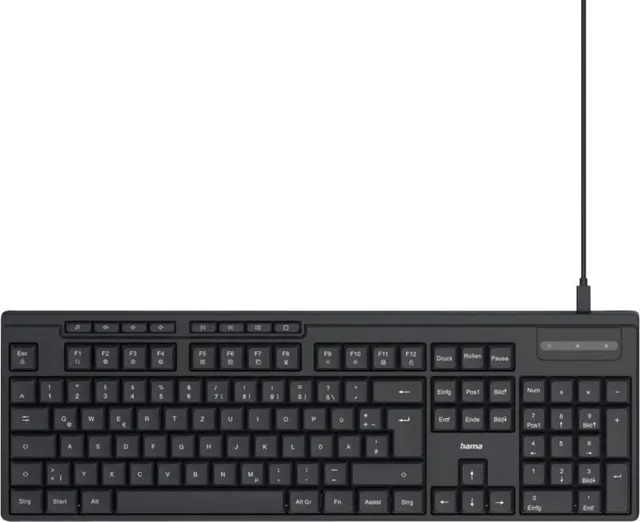 hama-ck-200-kabelgebundene-usb-tastatur-abnehmbares-usb-c-kabel-leise-tasten-mul image 1