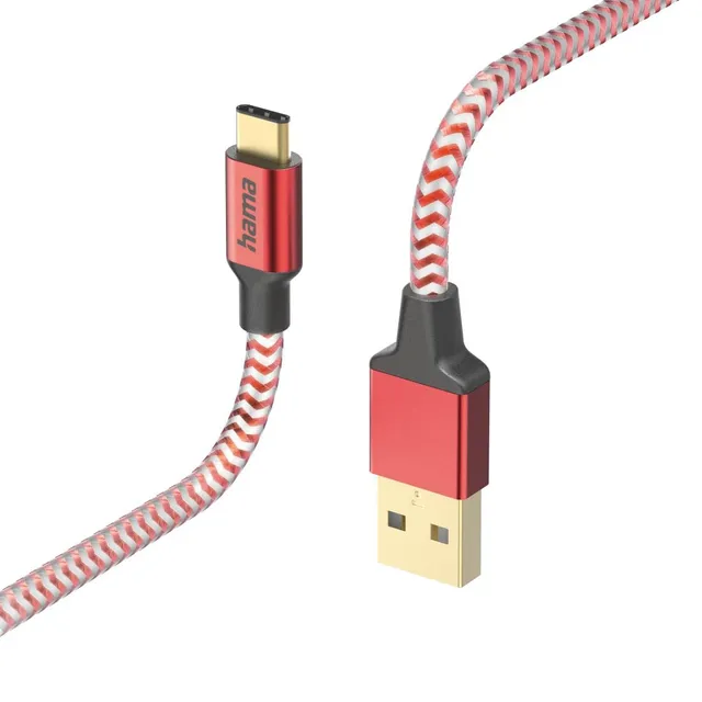hama-ladekabel-reflective-usb-a-auf-usb-c-nylon-geflochten-1-5-m-schnellladung-k image 1