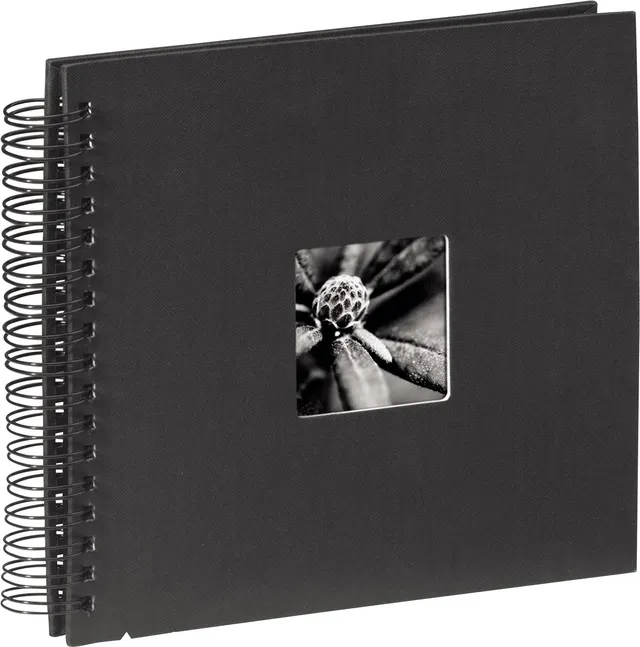 hama-spiral-fotoalbum-fine-art-28x24-cm-50-schwarze-seiten-pergamin-trennbl-tter image 1