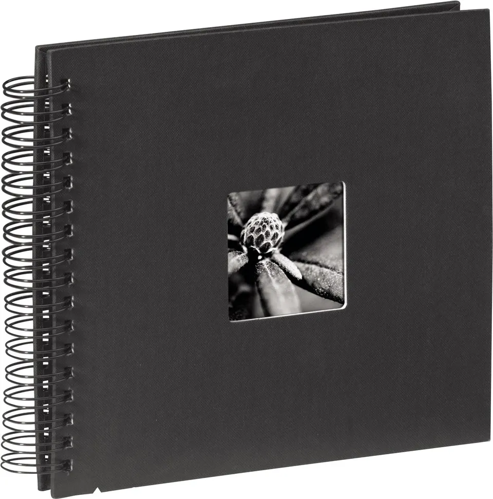 hama-spiral-fotoalbum-fine-art-28x24-cm-50-schwarze-seiten-pergamin-trennbl-tter image 1
