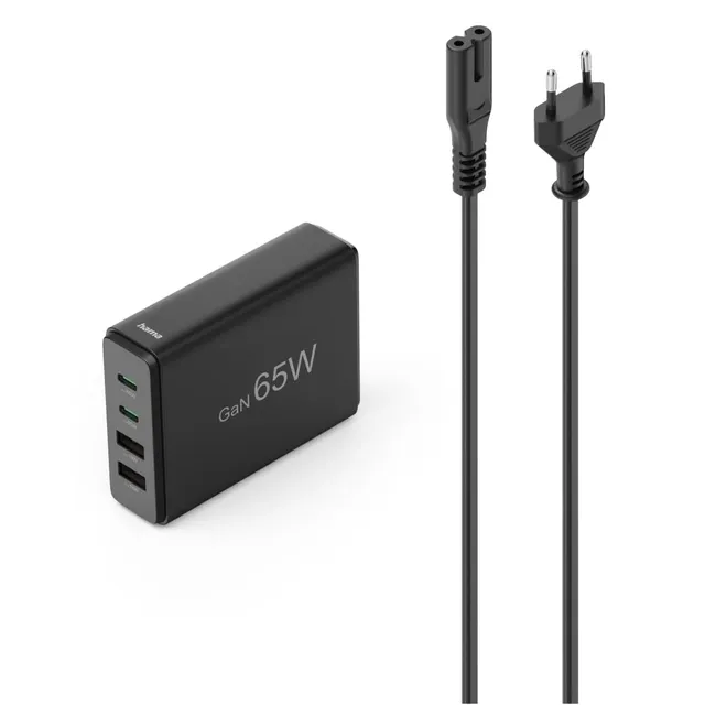 hama-65w-gan-ladestation-4-fach-usb-c-pd-usb-a-schnellladeger-t-mit-1-5-m-kabel- image 1