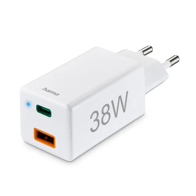 hama-schnellladeger-t-38-w-2-port-usb-c-pd-3-0-und-usb-a-quick-charge-3-0-kompak image 1