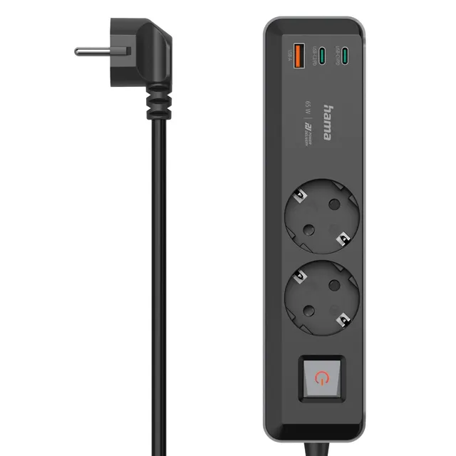 hama-5in1-steckdosenleiste-mit-65w-usb-c-ladeger-t-2x-steckdose-2x-usb-c-1x-usb- image 1