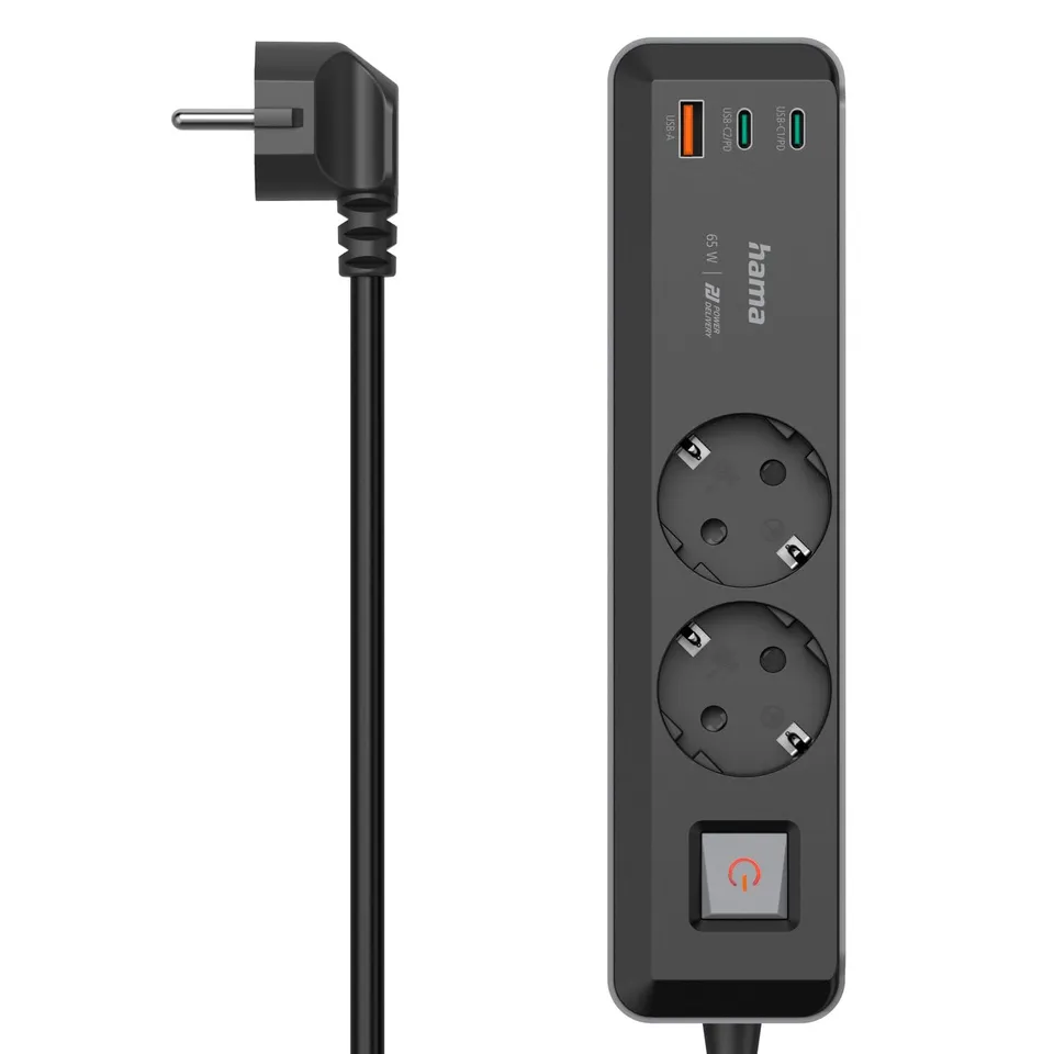 hama-5in1-steckdosenleiste-mit-65w-usb-c-ladeger-t-2x-steckdose-2x-usb-c-1x-usb- image 1