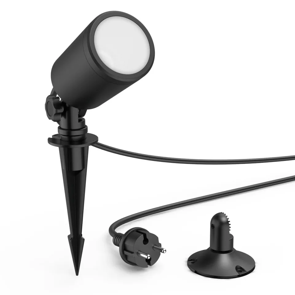 hama-gartenlampe-led-gartenstrahler-mit-erdspie-aluminium-ip65-rgbw-7-w-dimmbar- image 1