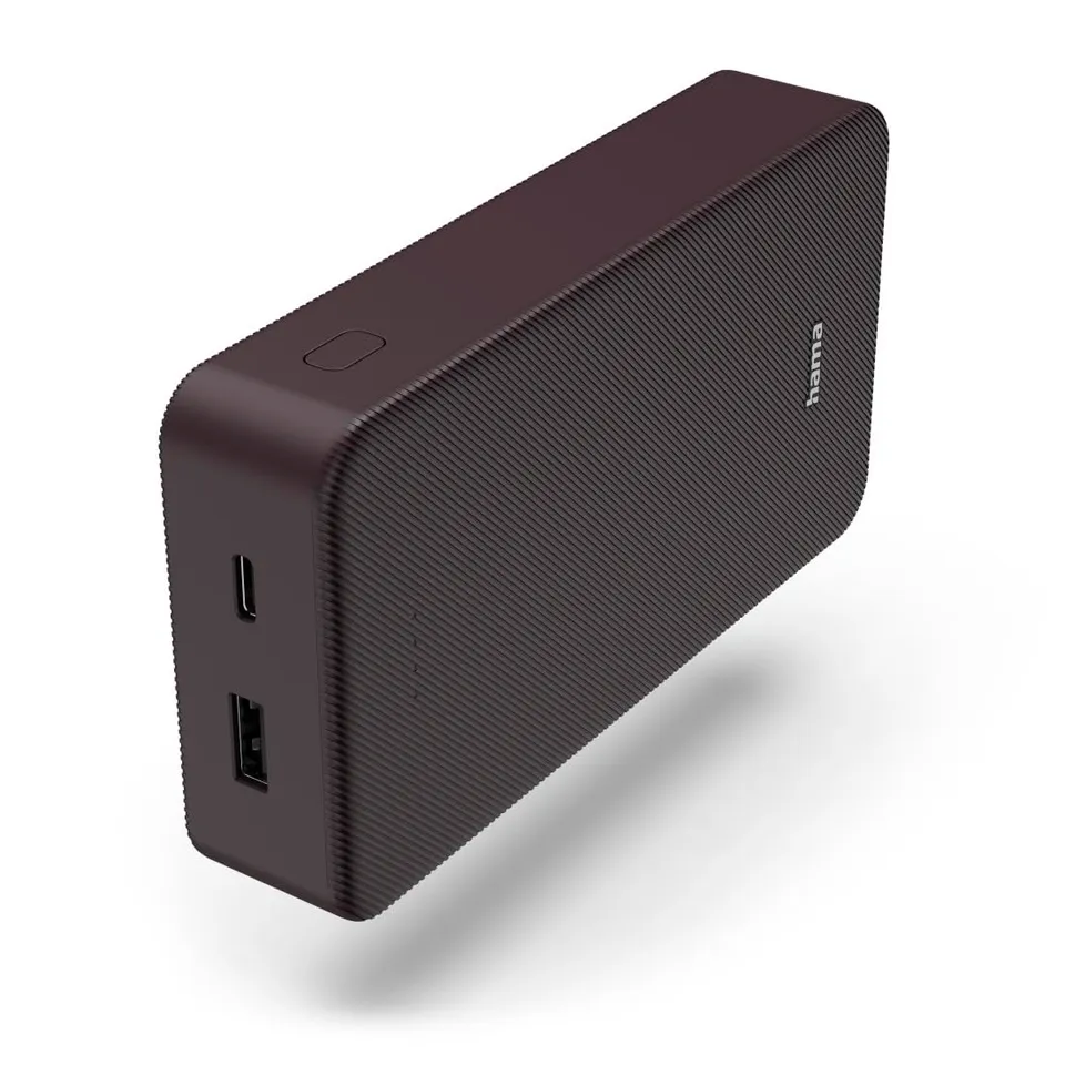 hama-powerbank-colour-20-20000-mah-externer-akku-mit-usb-c-und-usb-a-led-anzeige image 1