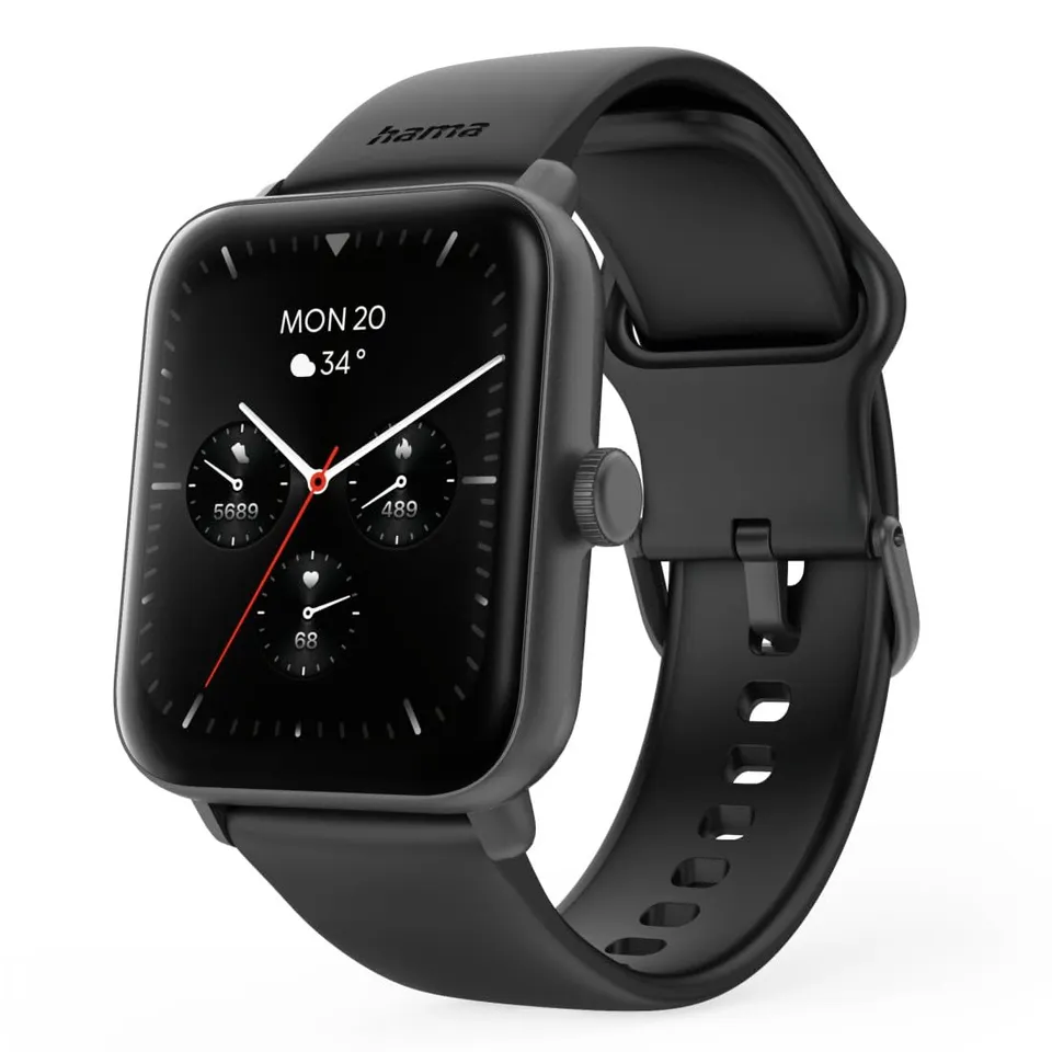 hama-smartwatch-6010-1-65-farbdisplay-gps-telefonfunktion-ip68-3-atm-100-sportmo image 1