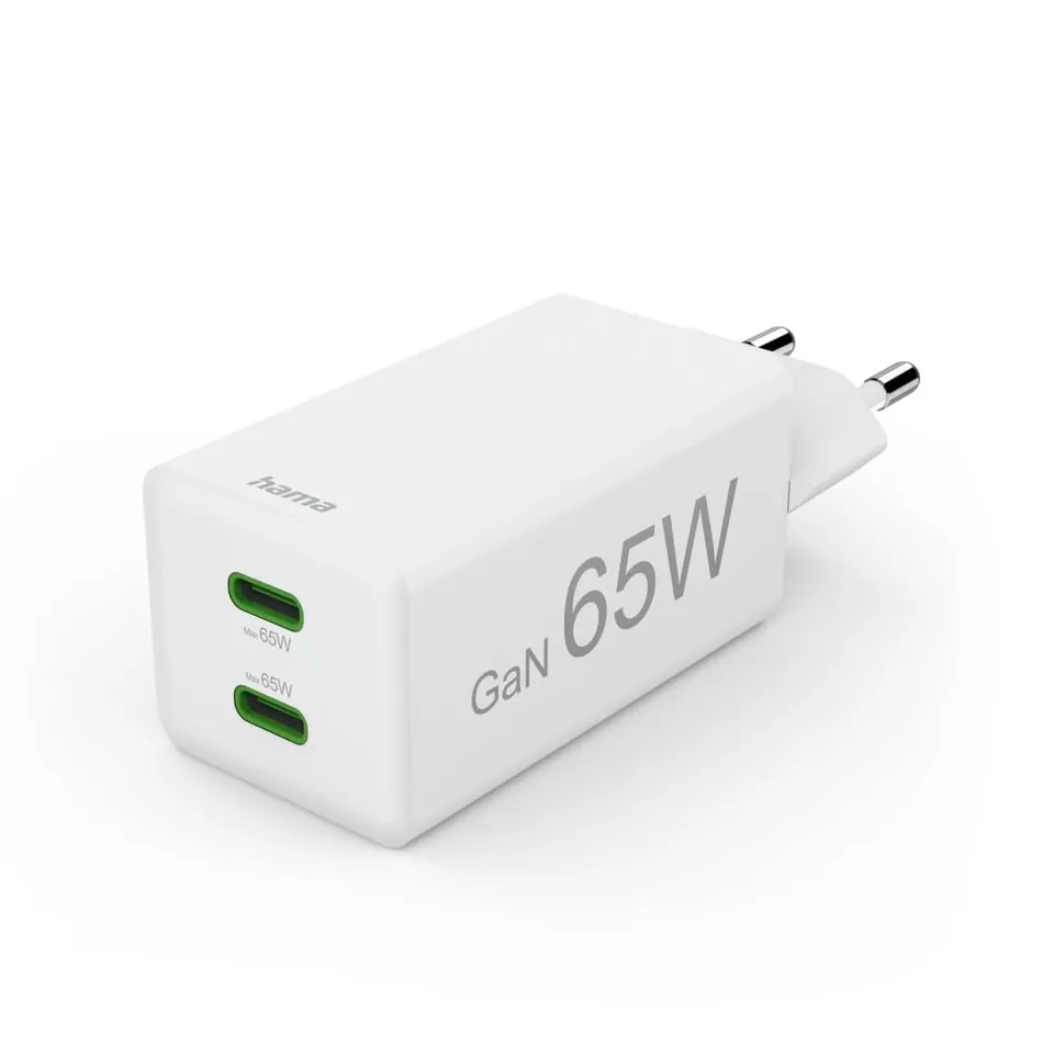 hama-gan-schnellladeger-t-65-w-2x-usb-c-mit-power-delivery-qualcomm-quick-charge image 1