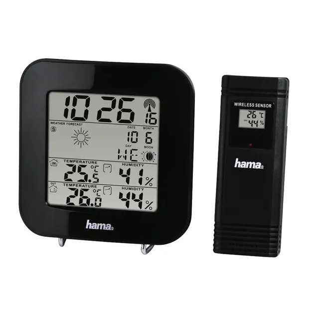 hama-ews-200-funkwetterstation-mit-au-ensensor-wettervorhersage-temperatur-luftf image 1