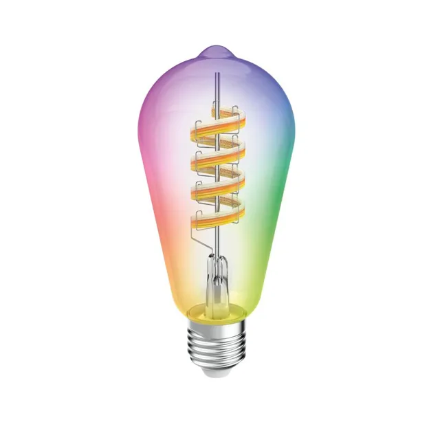 hama-smarte-gl-hbirne-e27-rgb-wei-vintage-filament-st64-dimmbare-wlan-lampe-matt image 1