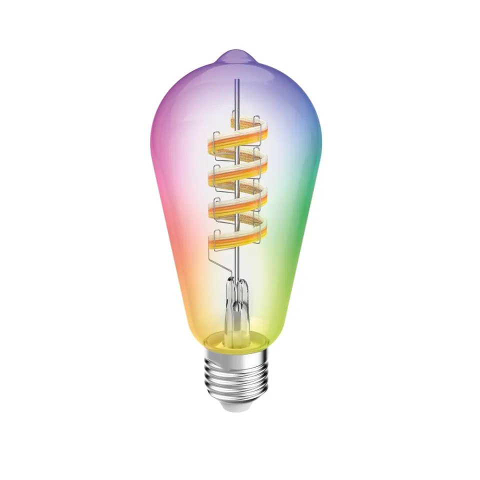 hama-smarte-gl-hbirne-e27-rgb-wei-vintage-filament-st64-dimmbare-wlan-lampe-matt image 1
