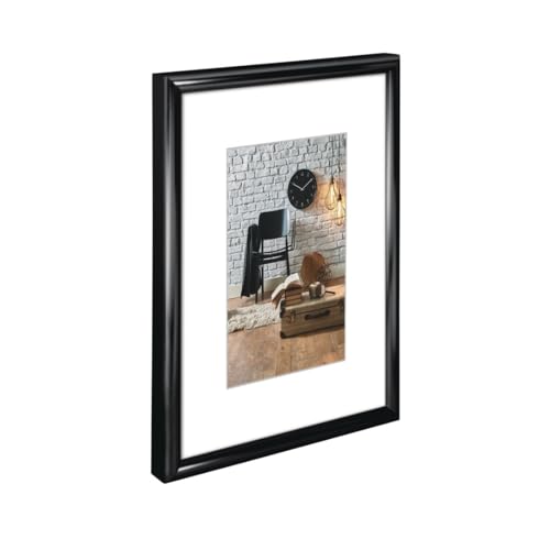 hama-sevilla-kunststoffrahmen-din-a4-21-x-29-7-cm-schwarz-mit-passepartout-einle image 8