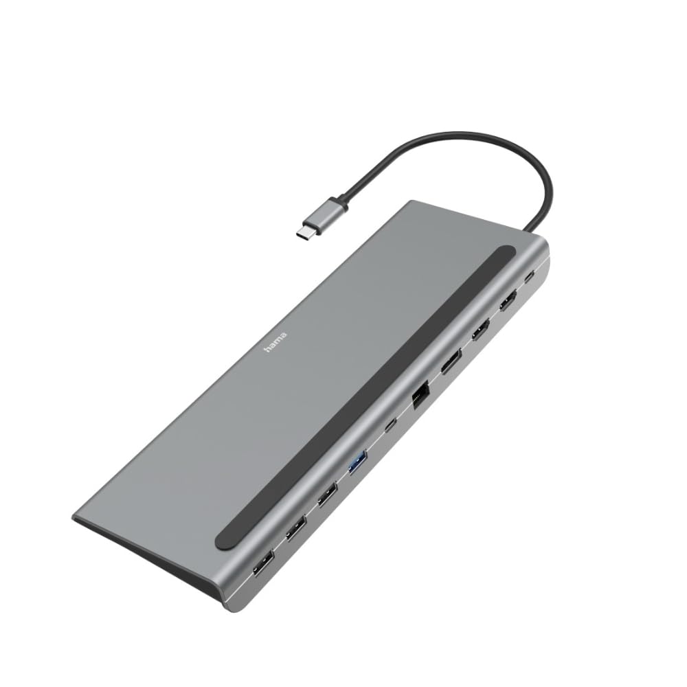 hama-connect2office-pro-usb-c-dockingstation-10-in-1-mit-laptop-ablage-4k-lan-pd image 8