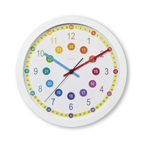 hama-easy-learning-kinder-wanduhr-30-cm-ger-uscharm-lernuhr-mit-12-24-stunden-zi image 6
