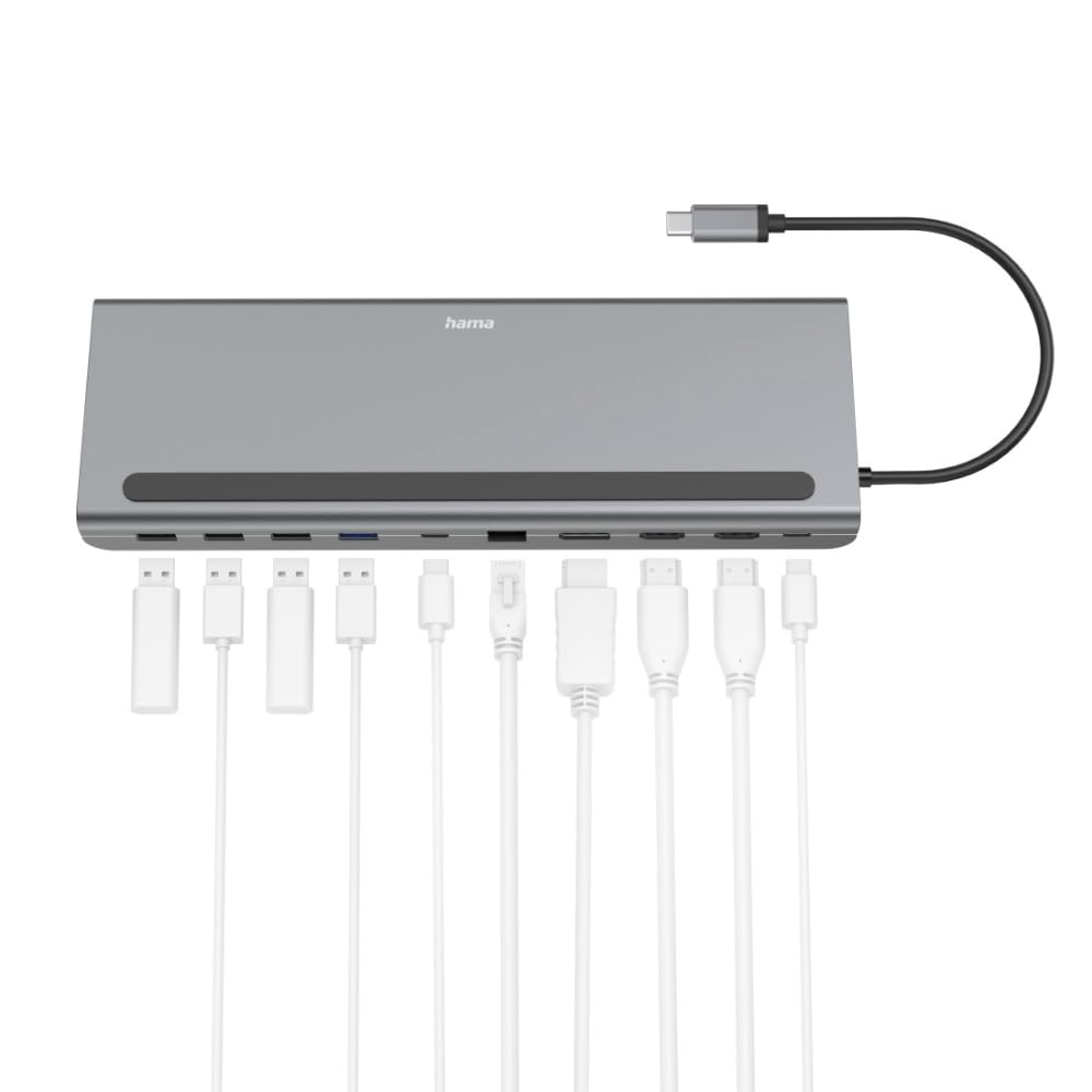 hama-connect2office-pro-usb-c-dockingstation-10-in-1-mit-laptop-ablage-4k-lan-pd image 4