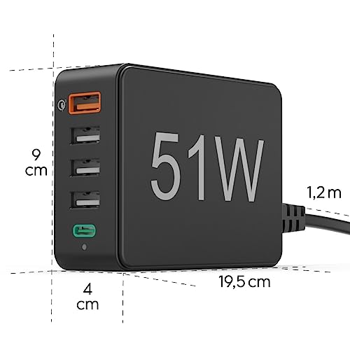 hama-usb-ladestation-5-port-51-w-5in1-multi-ladeger-t-mit-1x-usb-c-pd-4x-usb-a-q image 7