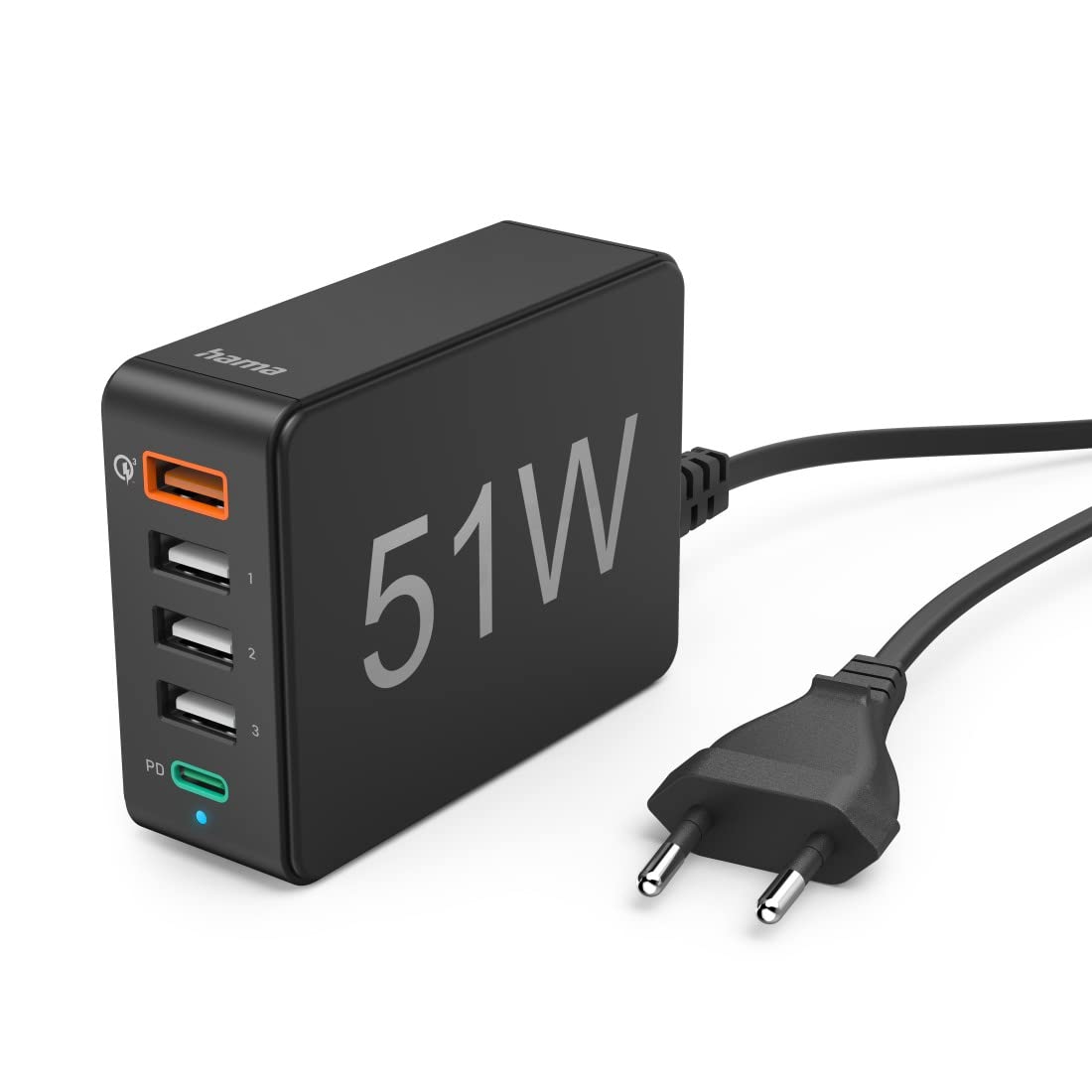 hama-usb-ladestation-5-port-51-w-5in1-multi-ladeger-t-mit-1x-usb-c-pd-4x-usb-a-q image 1