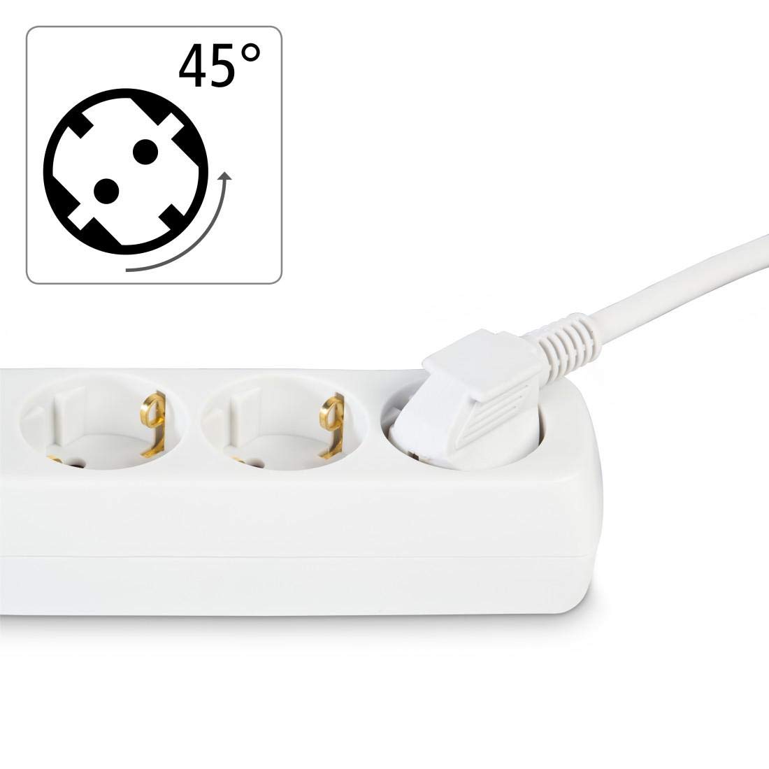 hama-steckdosenleiste-3-fach-mehrfachsteckdose-ohne-schalter-1-4-m-kabel-gs-gepr image 3