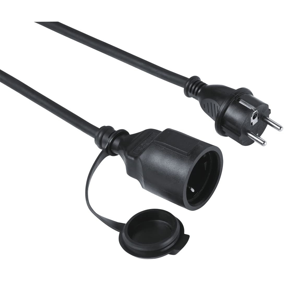 hama-verl-ngerungskabel-outdoor-10-m-ip44-schuko-stecker-winterfest-schwarz image 1