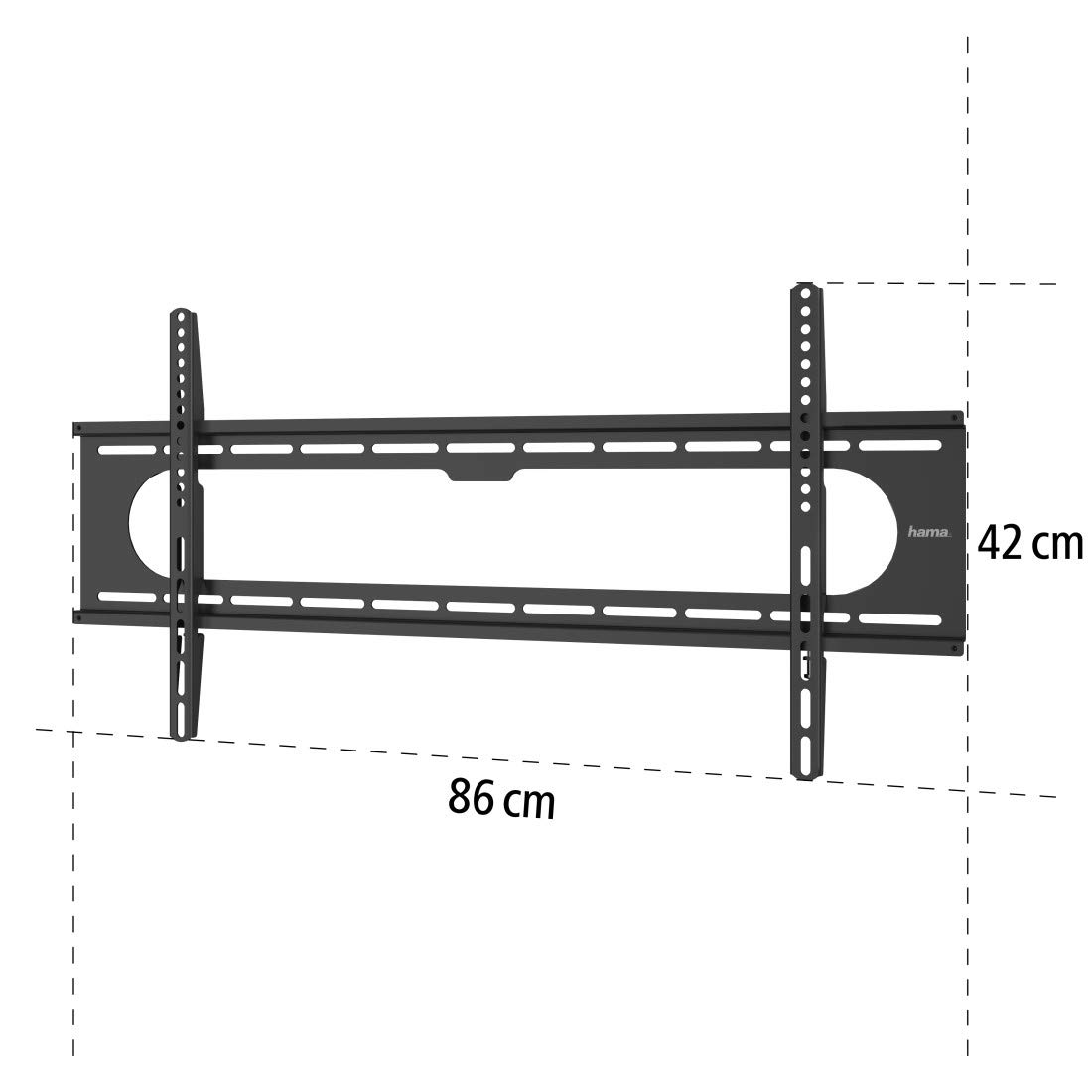 hama-tv-wandhalterung-37-90-zoll-starr-flach-vesa-50x50-800x400-bis-100-kg-wanda image 5