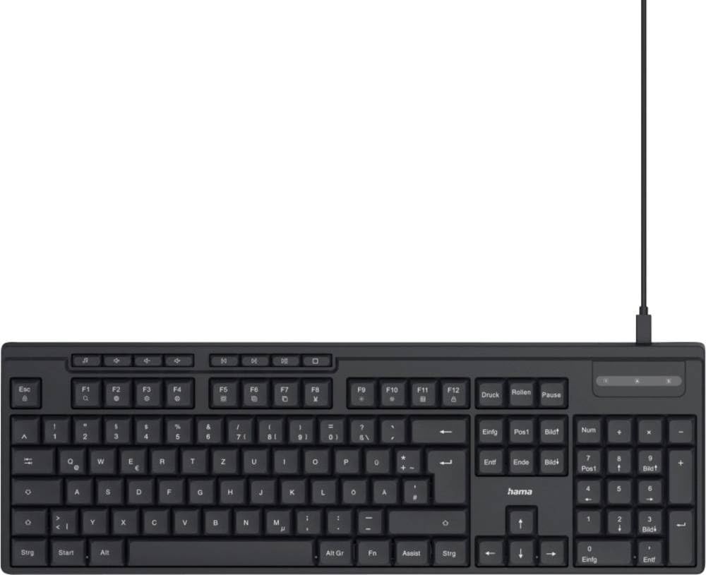 hama-ck-200-kabelgebundene-usb-tastatur-abnehmbares-usb-c-kabel-leise-tasten-mul image 1