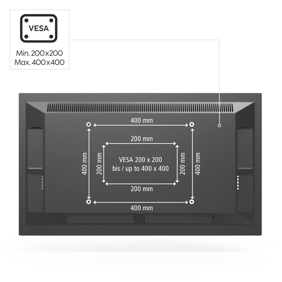hama-tv-deckenhalterung-32-65-zoll-schwenkbar-neigbar-bis-50-kg-h-henverstellbar image 7