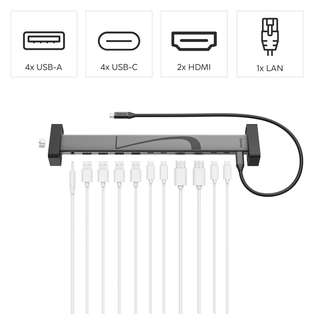 hama-connect2office-work-12in1-usb-c-docking-station-12-ports-2x-hdmi-4k-mst-gig image 3