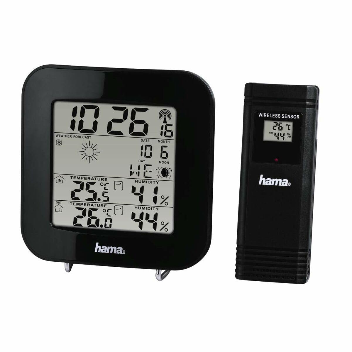 hama-ews-200-funkwetterstation-mit-au-ensensor-wettervorhersage-temperatur-luftf image 2