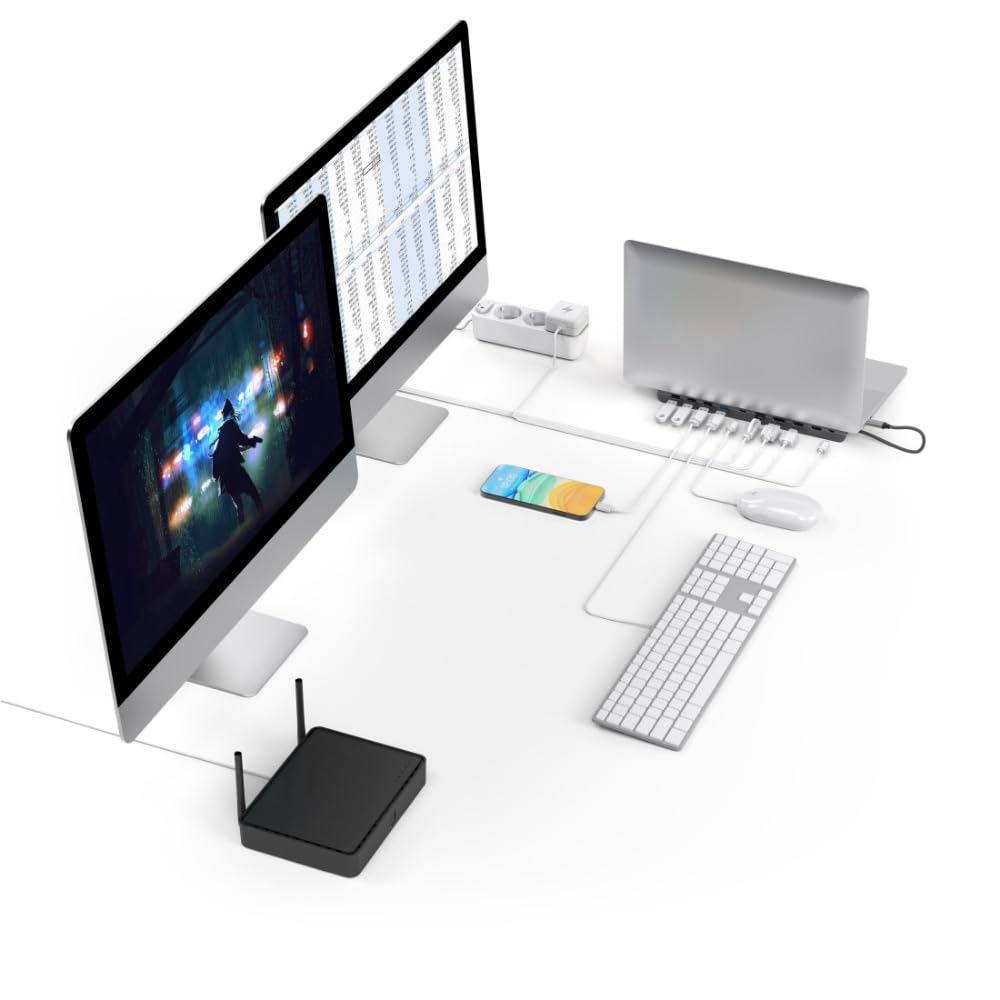 hama-connect2office-pro-usb-c-dockingstation-10-in-1-mit-laptop-ablage-4k-lan-pd image 5