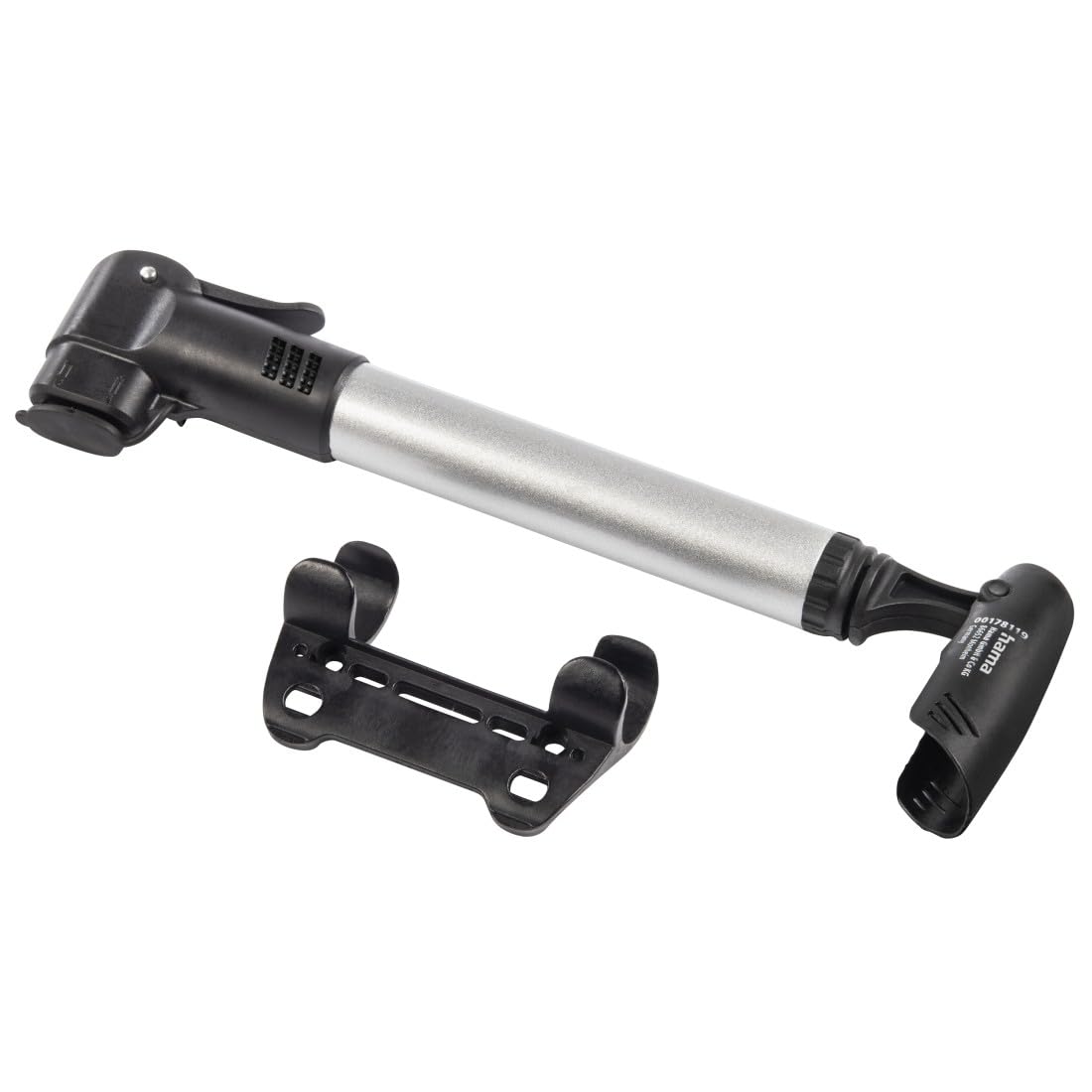 hama-fahrrad-mini-luftpumpe-mit-doppelkopf-f-r-dunlop-sclaverand-schrader-alumin image 1
