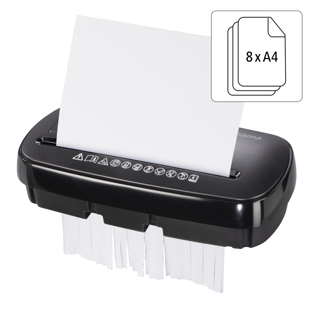 hama-aktenvernichter-basic-s8cd-elektrischer-papier-schredder-mit-einzug-streife image 4