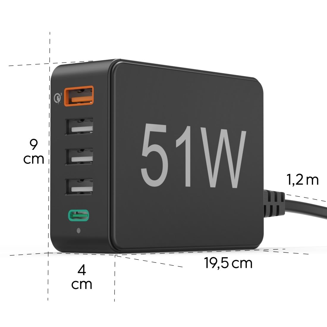 hama-usb-ladestation-5-port-51-w-5in1-multi-ladeger-t-mit-1x-usb-c-pd-4x-usb-a-q image 3