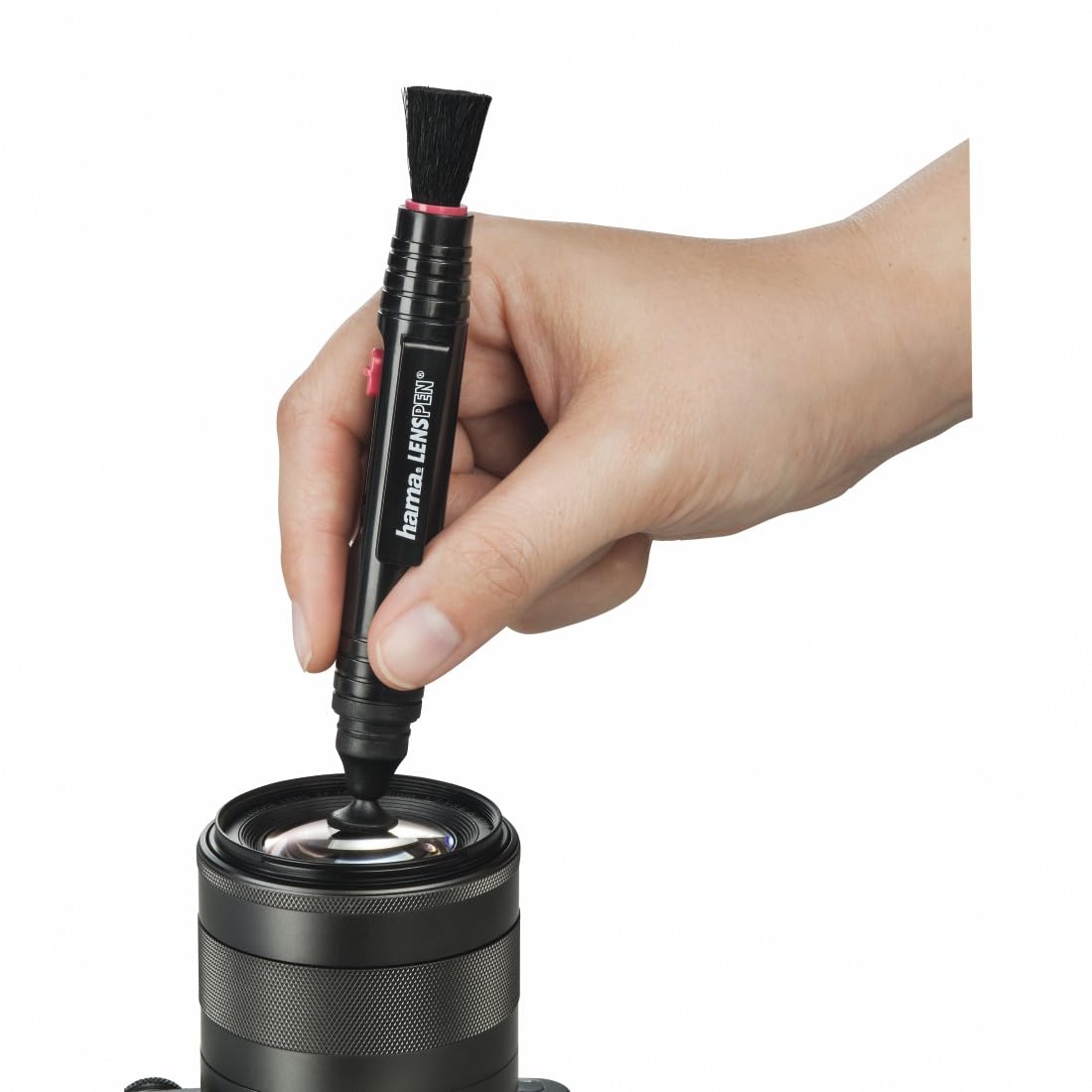 hama-reinigungsstift-lenspen-objektiv-und-filterreinigung-mit-pinsel-samtspitze- image 2