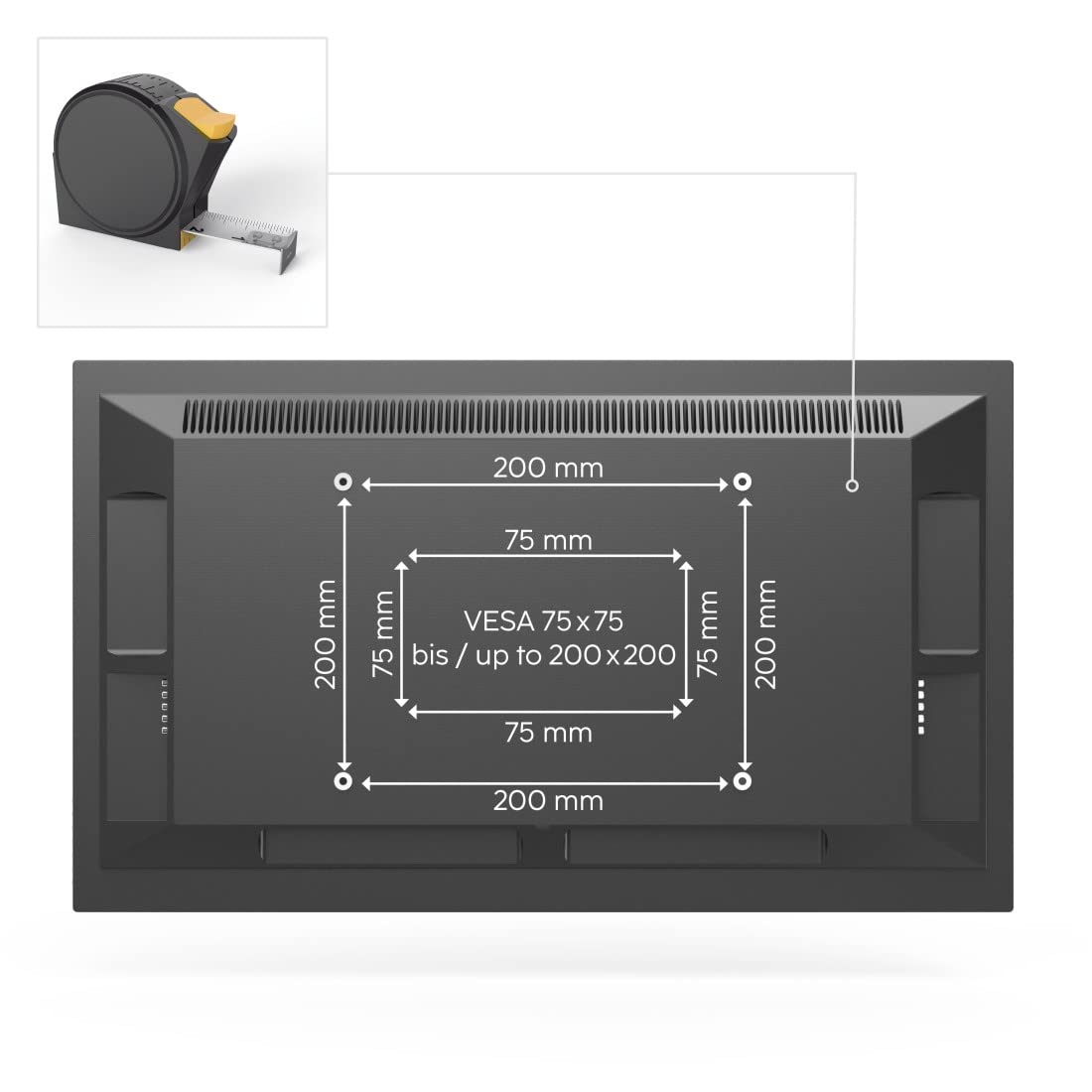 hama-tv-wandhalterung-19-48-zoll-schwenkbar-neigbar-ausziehbar-3-gelenke-vesa-75 image 6