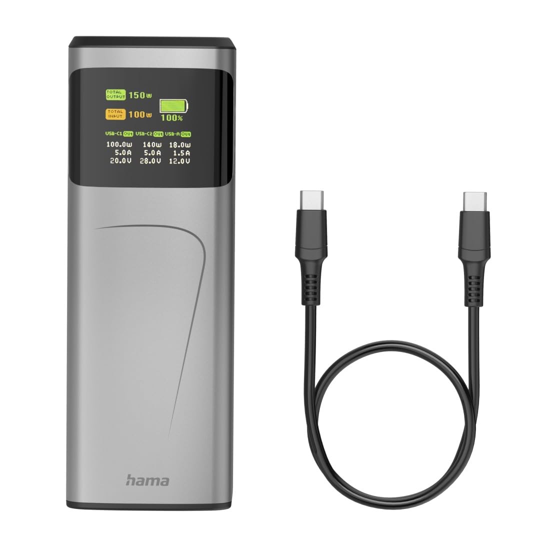 hama-power-pack-high-power-powerbank-150w-24000-mah-2x-usb-c-usb-a-power-deliver image 4