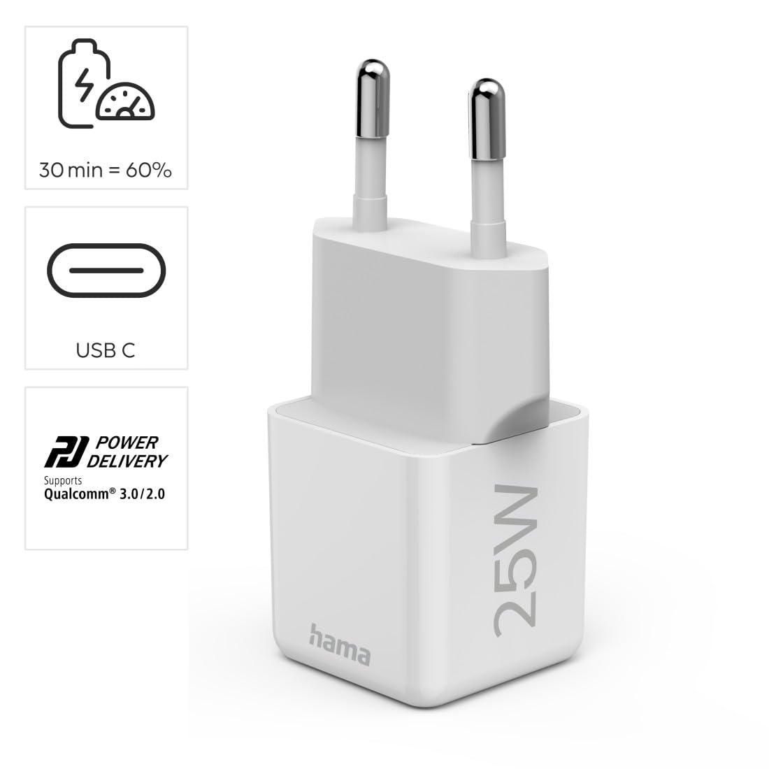 hama-25w-usb-c-schnellladeger-t-super-mini-power-delivery-pps-qualcomm-quick-cha image 2