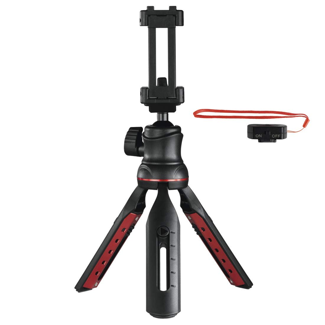 hama-solid-ii-handy-stativ-mit-bluetooth-fernausl-ser-reisestativ-selfiestick-3d image 1