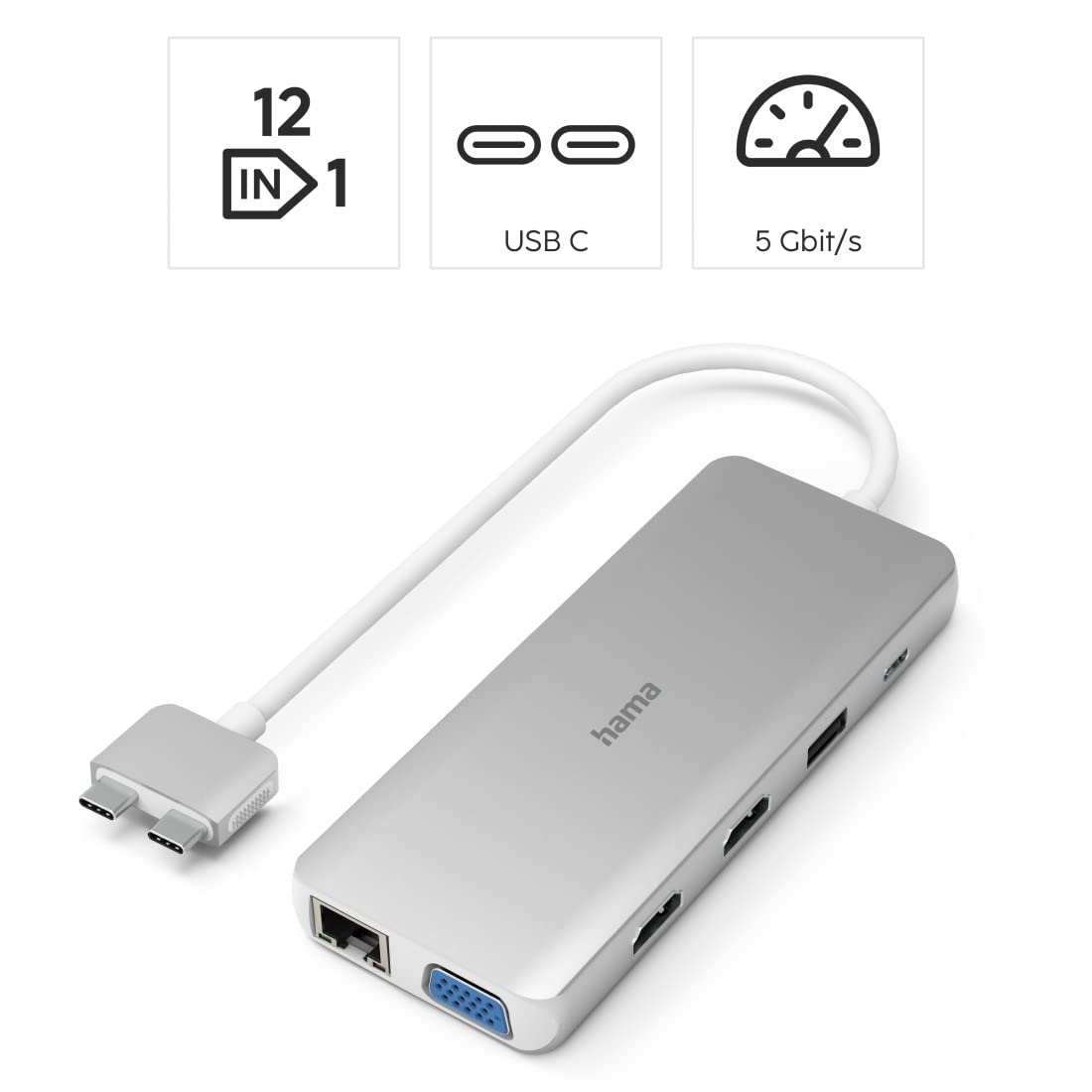 hama-connect2mac-usb-c-dockingstation-12-in-2-f-r-macbook-2x-hdmi-vga-4x-usb-a-u image 2